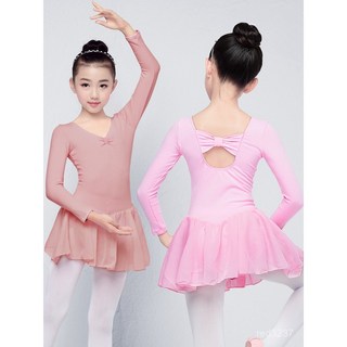 兒童舞蹈服夏季短袖女童芭蕾舞裙連體裙女孩練功服中國舞服裝