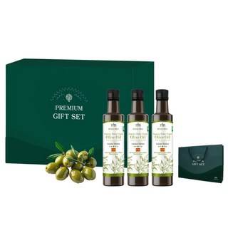 로얄트리 유기농 스페인 피쿠알 엑스트라버진 올리브오일 250ml 3병 선물 세트, 1세트