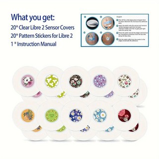 방수 센서 스티커 저자극성 라텍스 프리 일간 지속 팩, 1개, 1. libre2pattern / A. 20pcs