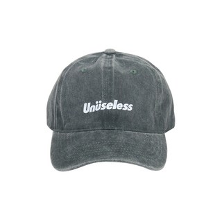 【Unuseless】基本Logo水洗老帽 (灰綠)
