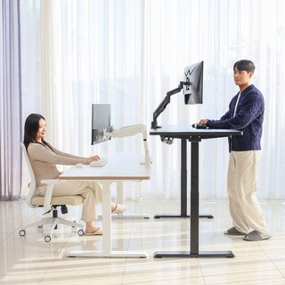 핏쳐 프리미엄 보쉬모터 전동식 모션데스크 B1 1200mm(3STEP), 상판 올화이트+프레임 화이트3step