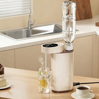 2026 NEW 초특가 휴대용 즉석 정수기 가정용 물통 픽업 가능 야외 여행 소형 미니 물통 온수기, 크림