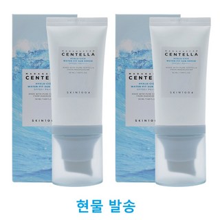 끈적임없는 물광 스킨1004 마다가스카르 센텔라 히알루 시카 워터핏 선크림, 2개, 50ml