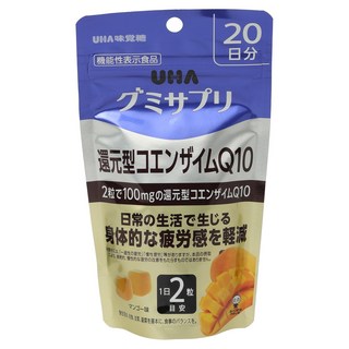 UHA 味覺糖 還原型輔酶Q10軟糖 100mg 芒果口味, 1包, 40顆