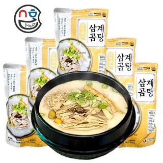 선봉식품 삼계곰탕 600g 뼈없는 순살 닭가슴살 사골 가득 아기곰탕, 5개
