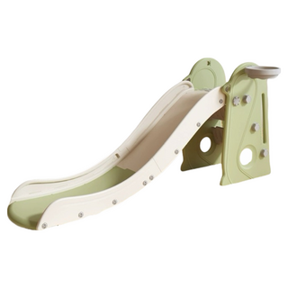 兒童市內溜滑梯 -封閉式企鵝溜滑梯-綠色，室內安全滑梯，加長加寬滑道，環保無毒材質, 1個