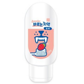강아지 고양이 치약 이빨 관리 치석 덴탈 딸기향 100g, 1개