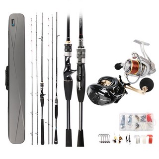 시마운트 바리오x 2탑 루어낚시대 2종세트/2in1 선상 낚시대 올카본, 바리오X 2종세트 (좌핸들)