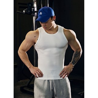 運動健身打底背心 吸汗透氣修身薄款螺紋訓練背心