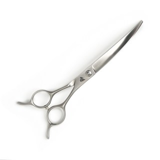 흑조 컴팩트 45도 더딥 커브가위 7인치 애견 강아지 미용가위 셀프 전문가용, 1개