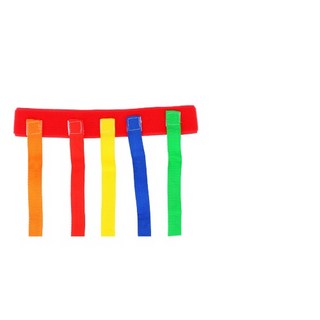 揪尾巴遊戲背心 幼兒園體育遊戲 兒童抓尾巴 鬼抓人 戶外團體活動配件, 紅色, 1個