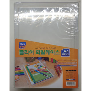 알파 클리어 화일케이스 A4 40mm, 색상 투명, 3개