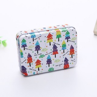 嗨購 創意桌面長方形馬口鐵收納盒 禮品明信片小鐵盒 馬口鐵金屬盒批發, 小樹, 1個