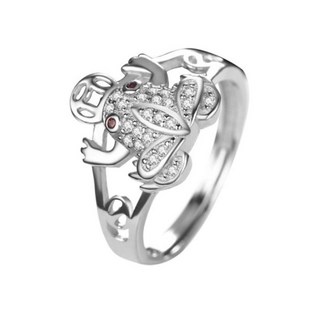 防過敏招財銀戒指