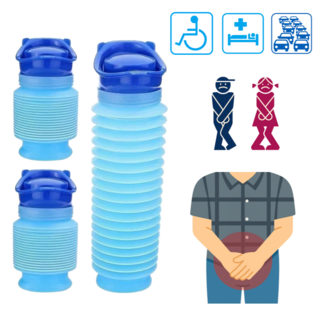 간편 접이식 이동식 화장실 비상휴대용 간이 소변기, 블루, 1개