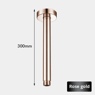 샤워기 연장봉 레인 헤드 교체에 적합한 천장 암 라운드 샤워 스카이 지지대 세트 액세서리, 01 CN, 03 Rose gold