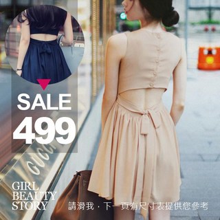 SISI 公主系氣質露腰修身無袖傘狀百褶雪紡洋裝 小性感縮腰綁帶連身裙小禮服