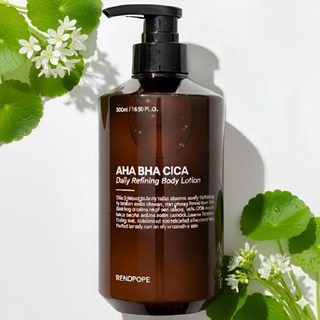 레노포프 AHA BHA CICA 바디로션 모공각화증 닭살피부 등드름 각질케어 시카진정 고보습, 1개, 500ml