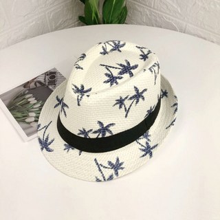 남여 파나마햇 보터햇 라피아햇 야자수 패턴 모자 페도라 비치 바캉스