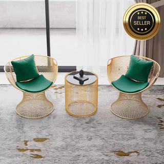 Loofta 감성 티테이블 2인용 부부테이블 베란다 카페 테이블 테라스테이블 유럽식 디자인 정원 탁자, 그린서클 세트