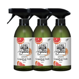 피죤 스프레이 섬유 탈취제 항균 보타닉 본품, 490ml, 3개