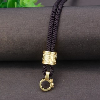 【昱晶閣】粗款免綁吊墜掛繩 男士項鍊繩 黃金佛牌佛像 唐卡玉墜 高端手工編織 六字真言 古風掛件配飾
