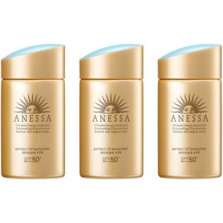 ANESSA 아네사 퍼펙트 UV 선밀크 60ml 3개 세트 자외선차단제 선크림 선스크린, ANESSA 선밀크 60mL (3개 세트)