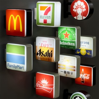 LAWSON造型磁鐵 冰箱裝飾磁鐵 趣味磁鐵 可愛磁鐵, 磁吸方711電池款