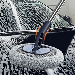 LA DERIVE 세차 걸레 세차 용품 브러쉬 손잡이 달린 세차 걸레, 1개, 그레이