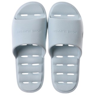 素色浴室排水拖鞋 防水止滑超柔軟室內居家EVA輕量拖鞋, 淺藍, 1個