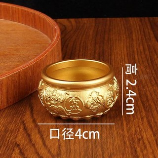 八方來財聚寶盆擺件招財聚財聚寶盆一桶金元寶金條實心銅製銅財神客廳家居店鋪財位米缸, 4cm聚寶盆