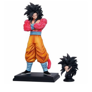 [PVC] 초연 드래곤볼 GT 손오공 경멸의 눈빛 4세대 슈퍼 사이어인 피규어, 1개