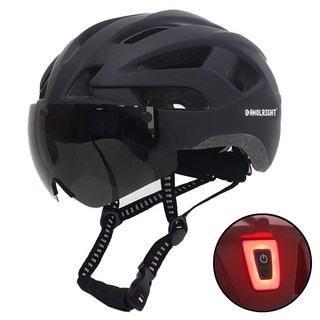 애몰라이트 자전거 헬멧 04 후미등, 블랙, 1개
