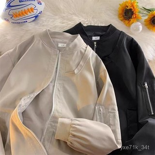 【臺灣出貨 】 美式複古飛行員春秋外套男女衕款複古風潮牌韓版寬鬆棒球服夾克