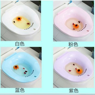 台灣現貨坐浴盆 月子盆 洗屁股坐盆 孕婦 痔瘡 馬桶坐盆 免蹲馬桶器, 1個, *玫紅(一般款)