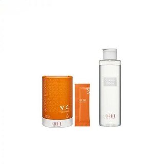 SIRTFL 액티브 파우다 세트 비타민C 세라마이드로션 서트풀 고농도 세럼 에센스파우더, 1개