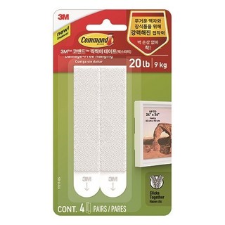 3M 코맨드 액자부착테이프 특대형, 화이트, 4개