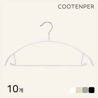 쿠텐퍼 프리미엄 논슬립 옷걸이, 화이트, 10개