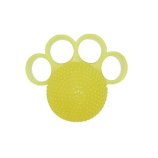 硅膠分指握力器 老人小孩恢復鍛鍊手指力量 四指圓形握力球 矽膠握力器, 1個, 黃色1個