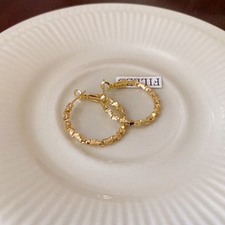 BEAGLE 925銀 碎銀圓圈耳環