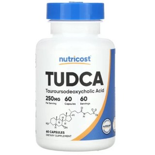 Nutricost 牛磺熊去氧膽酸 TUDCA 250mg 60顆膠囊 - 促進膽汁流動，支持肝臟健康, 1個