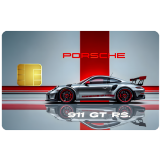 평생의 드림카 이제 카드에 담아 보자 슈퍼카 커스텀 카드스티커, 일반형, 1매, 8.Porsche 911 GT RS