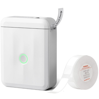 님봇 Niimbot D110 네임스티커 라벨프린터 (라벨지1개포함), D110M화이트+화이트12x30, 1세트