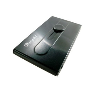 銘記心禮 免費刻字 名片盒 外推式名片盒NC-1069名片夾 專屬個性化禮物 情人禮 生日禮 畢業禮, 經典黑