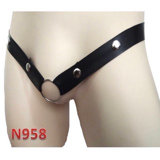 【AV1情趣】現貨 超性感男士內褲丁字褲 均碼 彈力蕾絲 PU皮革性感內褲