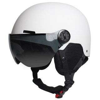 애몰라이트 AMH-08 스키 헬멧 일체형 고글 스노우보드, 화이트, 1개
