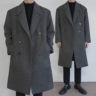 테이크잇컴퍼니 (국내생산) 남자 남성 겨울 더블 울 코트 남성오버핏코트 빅사이즈코트 남자울코트 남자모직코트