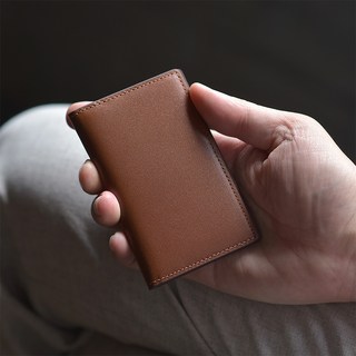 어버너 천연소가죽 슬림 카드지갑 미니 폴더