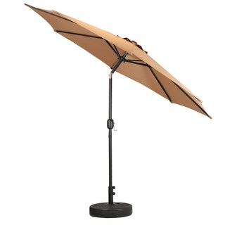 可轉向遮陽傘 台灣現貨 9尺戶外遮陽傘 擺攤傘 市集 太陽傘 沙灘傘 咖啡廳, 卡其