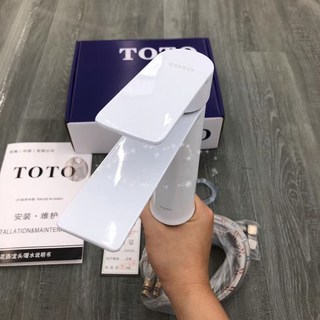 TOTO【經典款】臺盆全銅龍頭 冷熱水龍頭 浴室櫃臉盆龍頭 洗手漱口水龍頭, 白色, 1個
